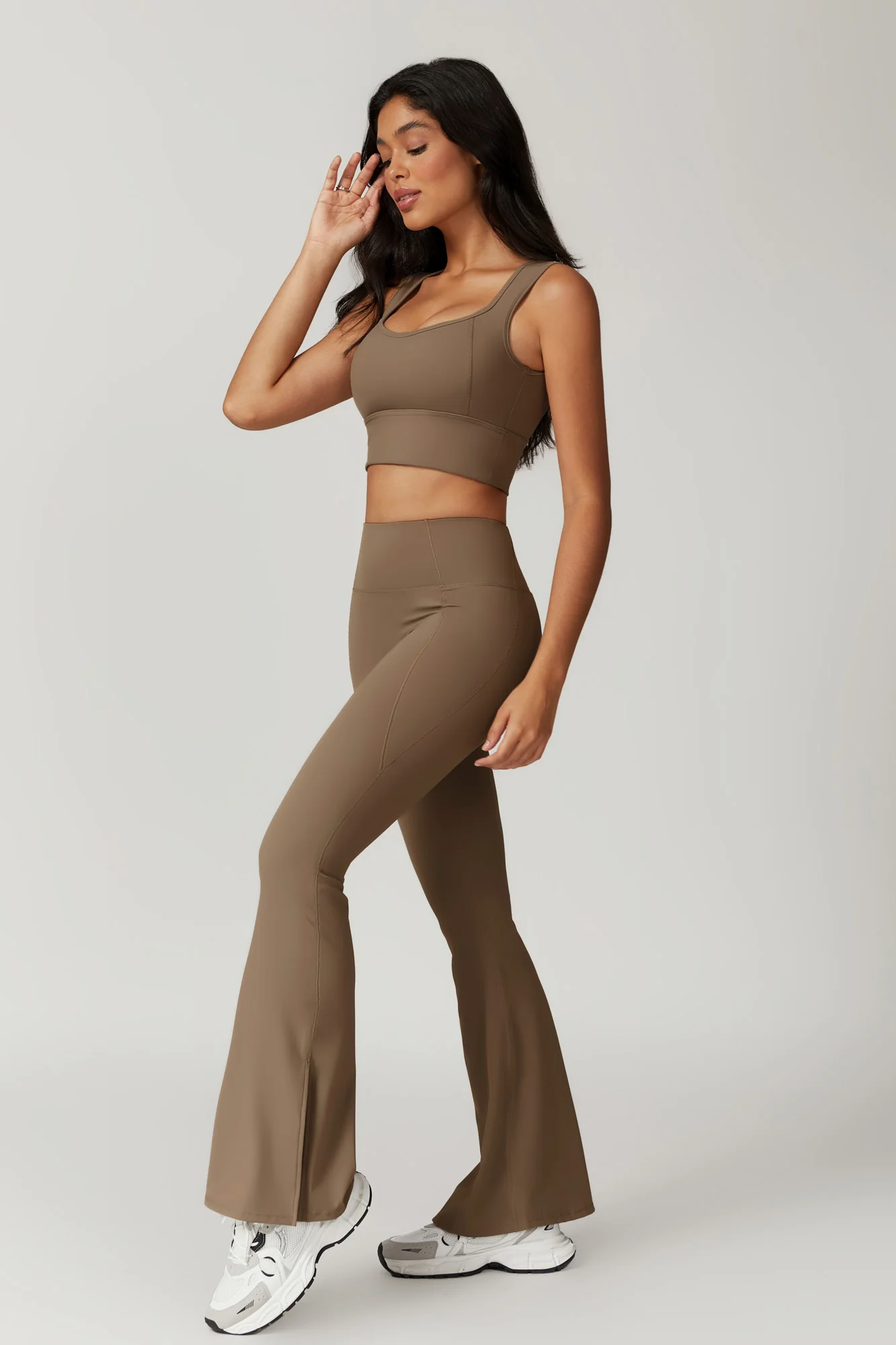 Allison Flare Leggings - Latte (FINAL SALE) - Image 7