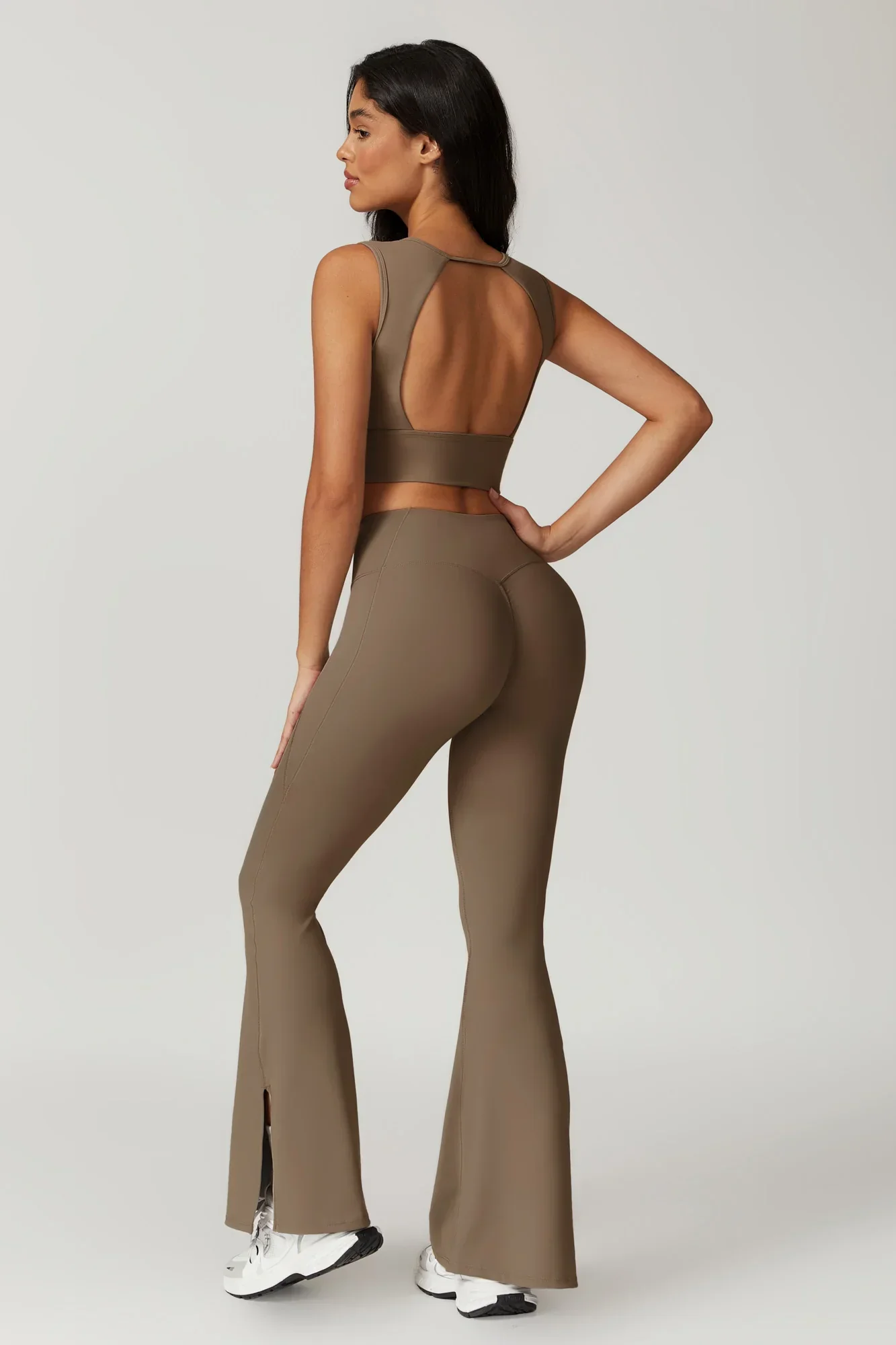Allison Flare Leggings - Latte (FINAL SALE) - Image 5
