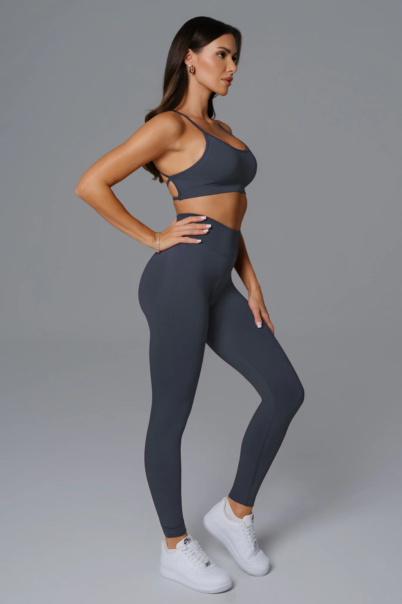 Briana Leggings - Charcoal Navy - Image 3