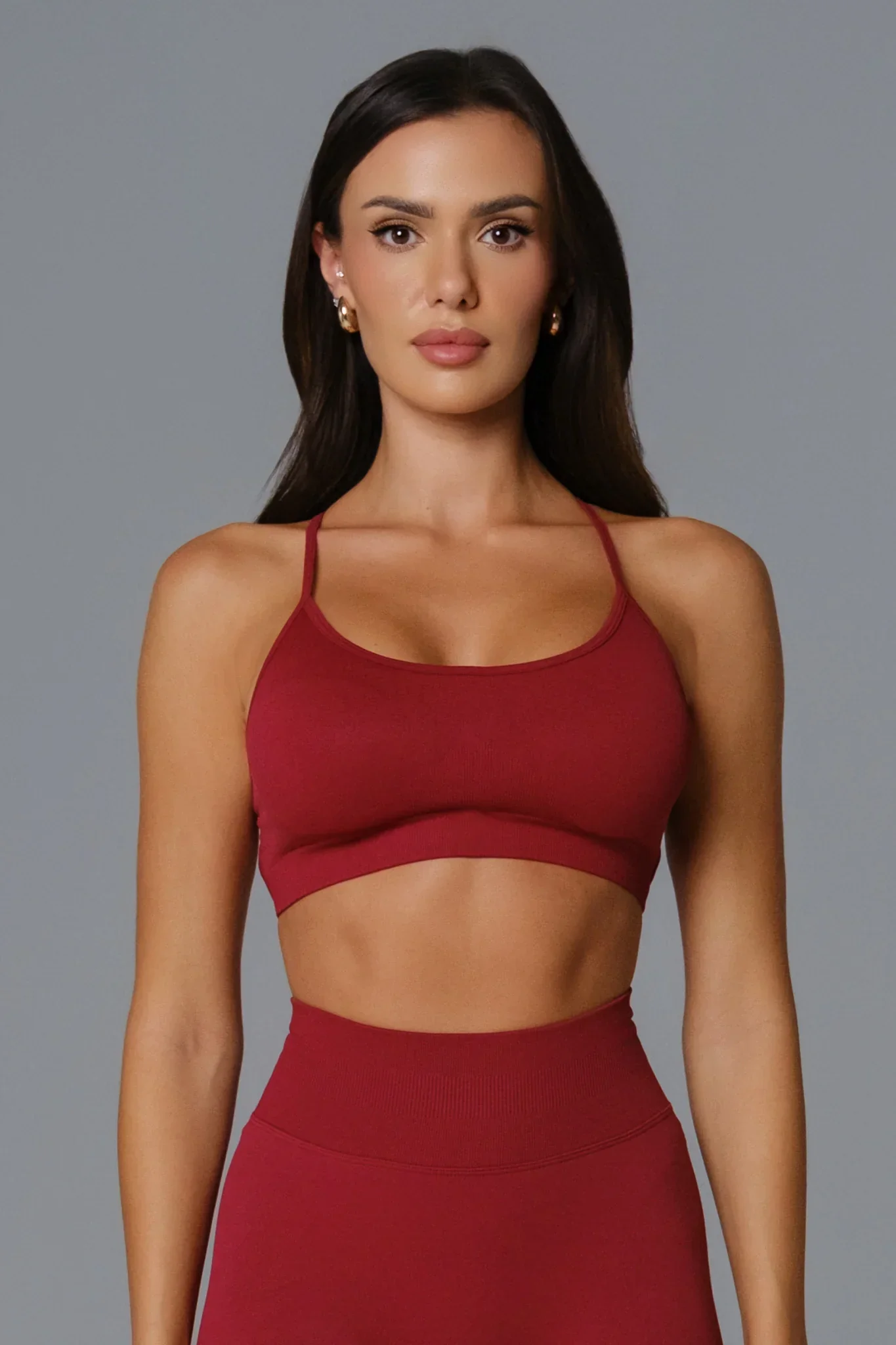 Briana Sports Bra - Maroon - Image 2