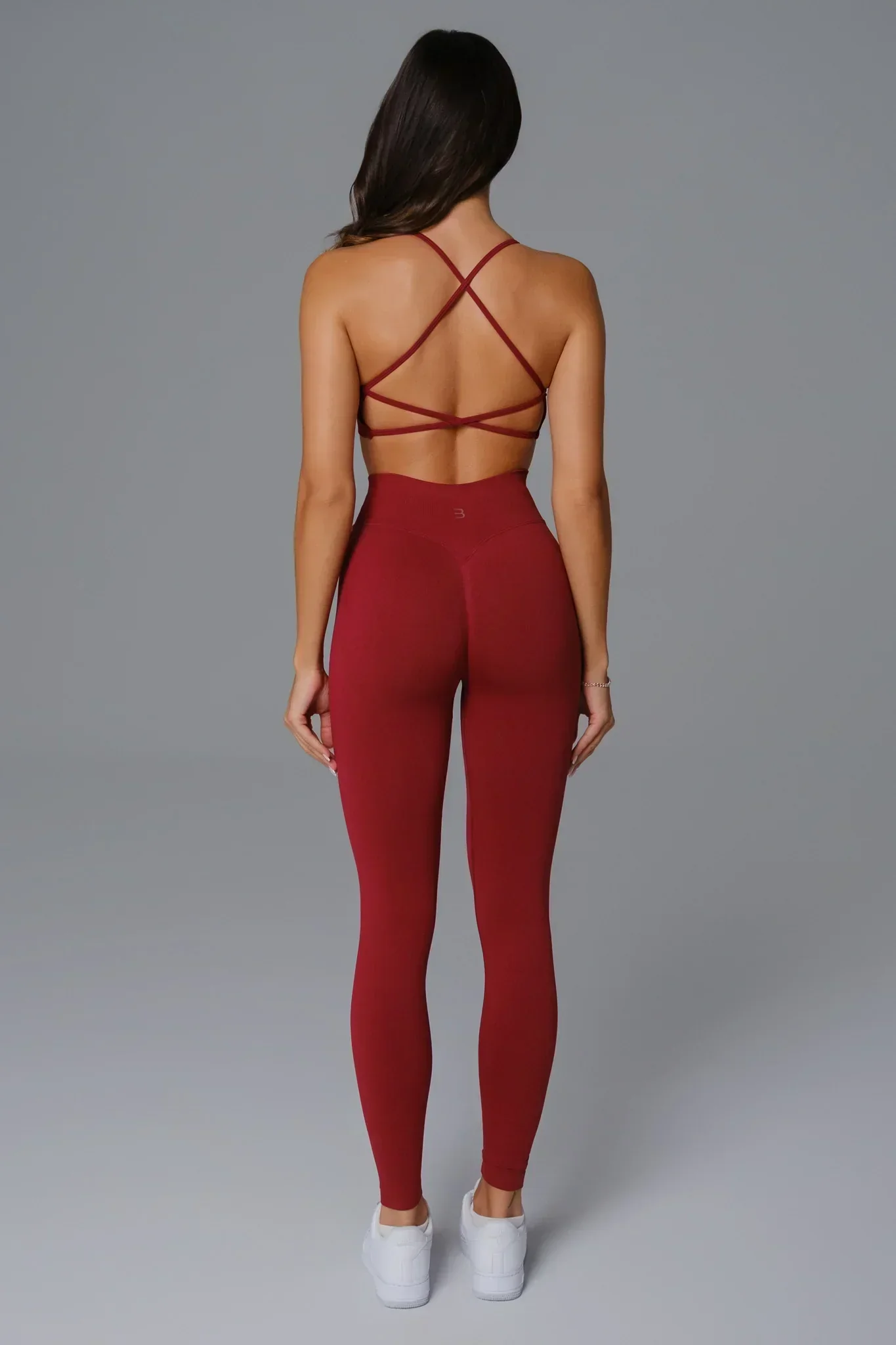 Briana Sports Bra - Maroon - Image 4