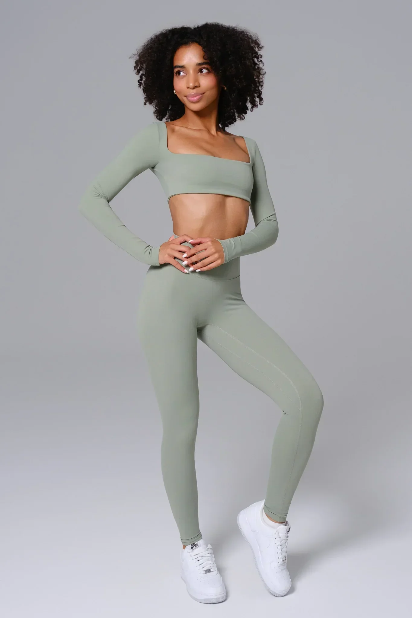 Camila Crop Top - Sage - Image 3