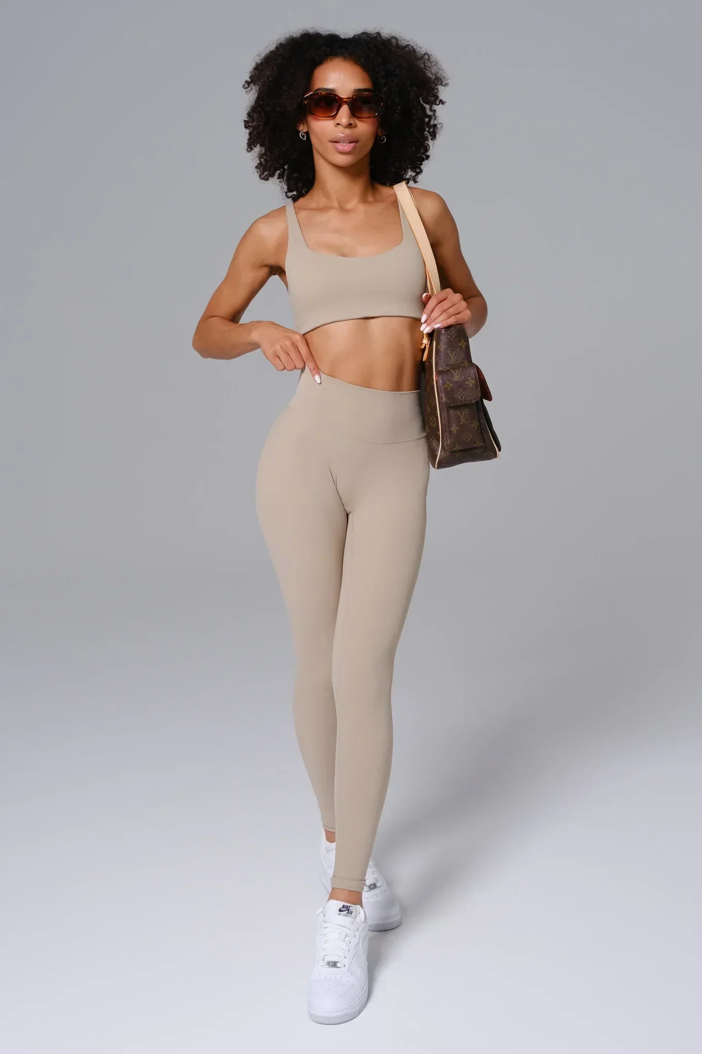 Camila Sports Bra - Almond Tan - Image 3