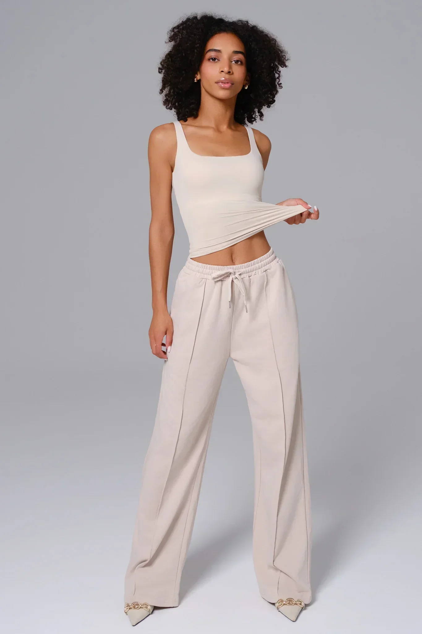 Ellie Sleeveless Set - Ivory