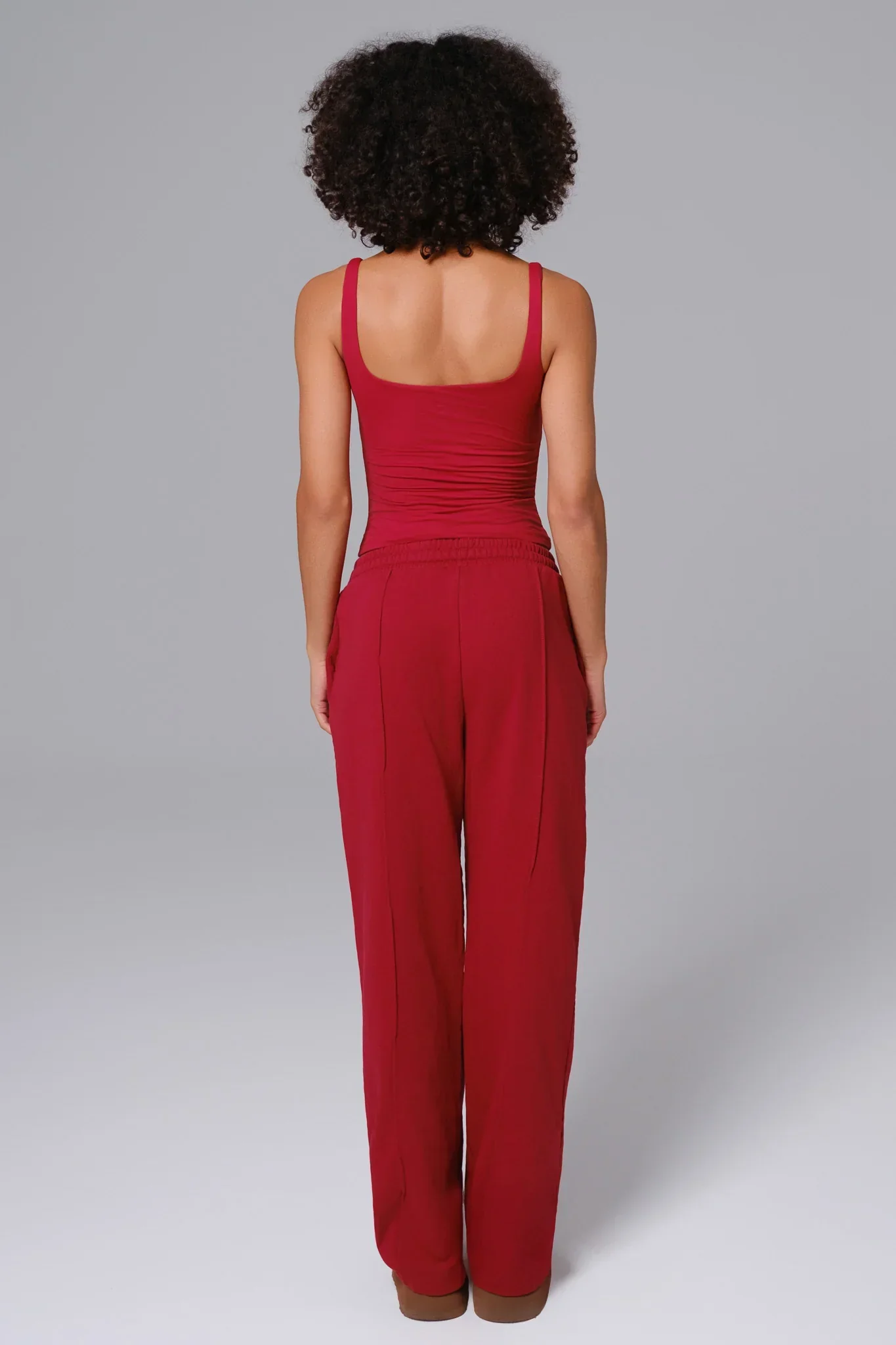 Ellie Sleeveless Top - Maroon - Image 4