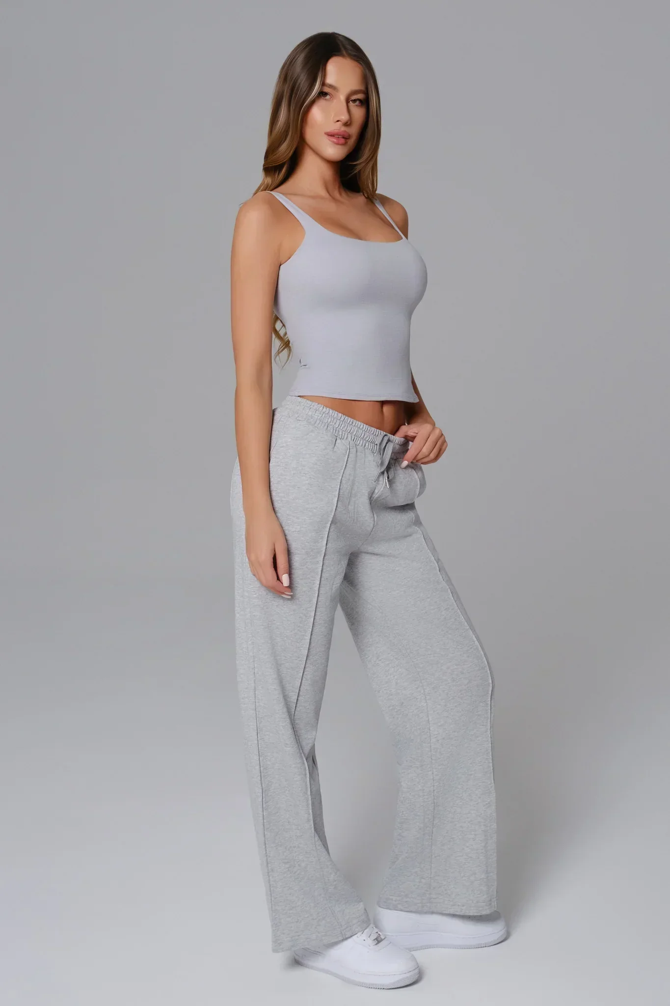 Ellie Sleeveless Top - Pebble Gray - Image 6