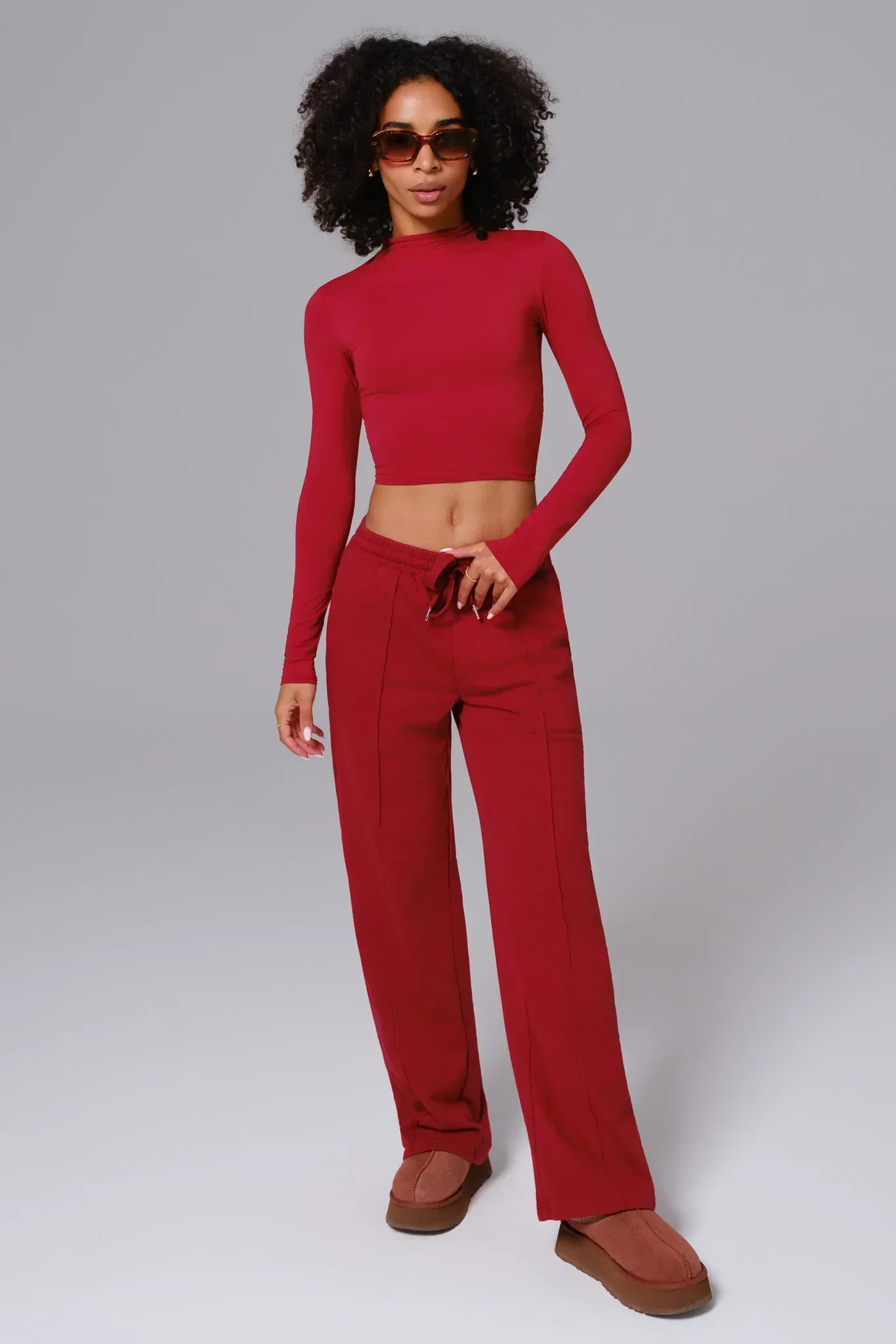Ellie Sweatpants - Maroon - Image 3