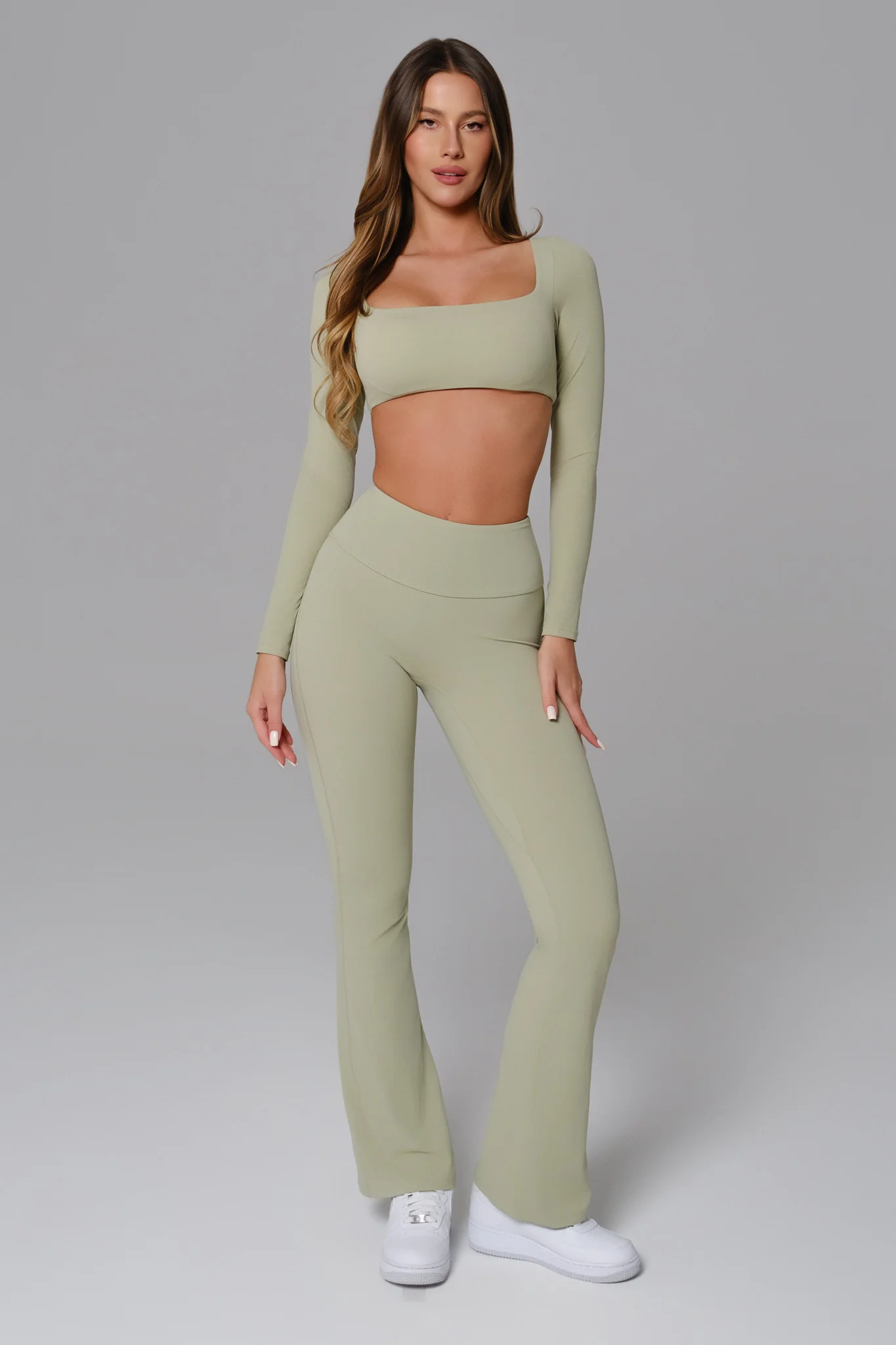Haven Flare Leggings - Pistachio - Image 7
