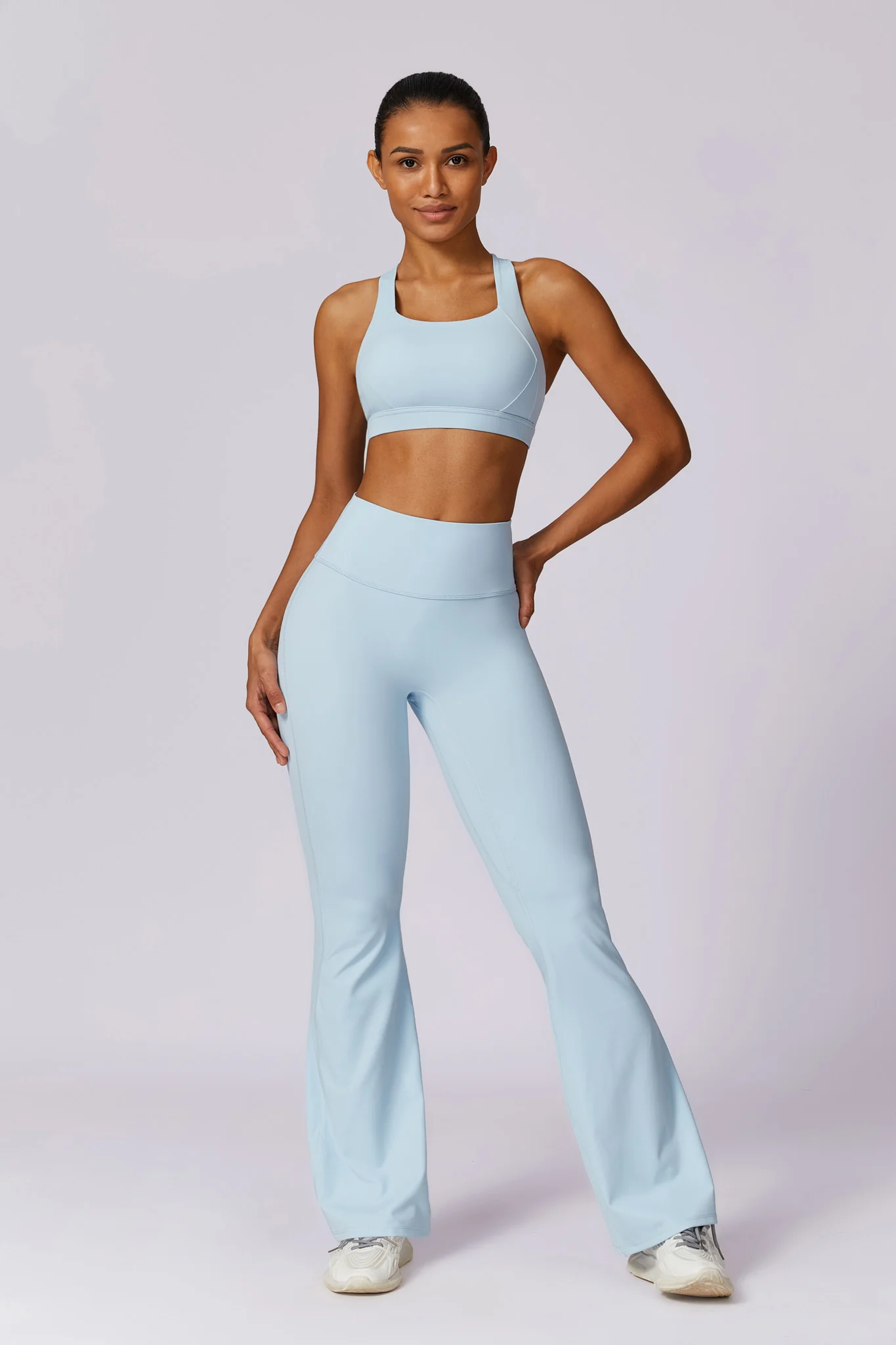 Haven Flare Leggings - Ice Blue - Image 3