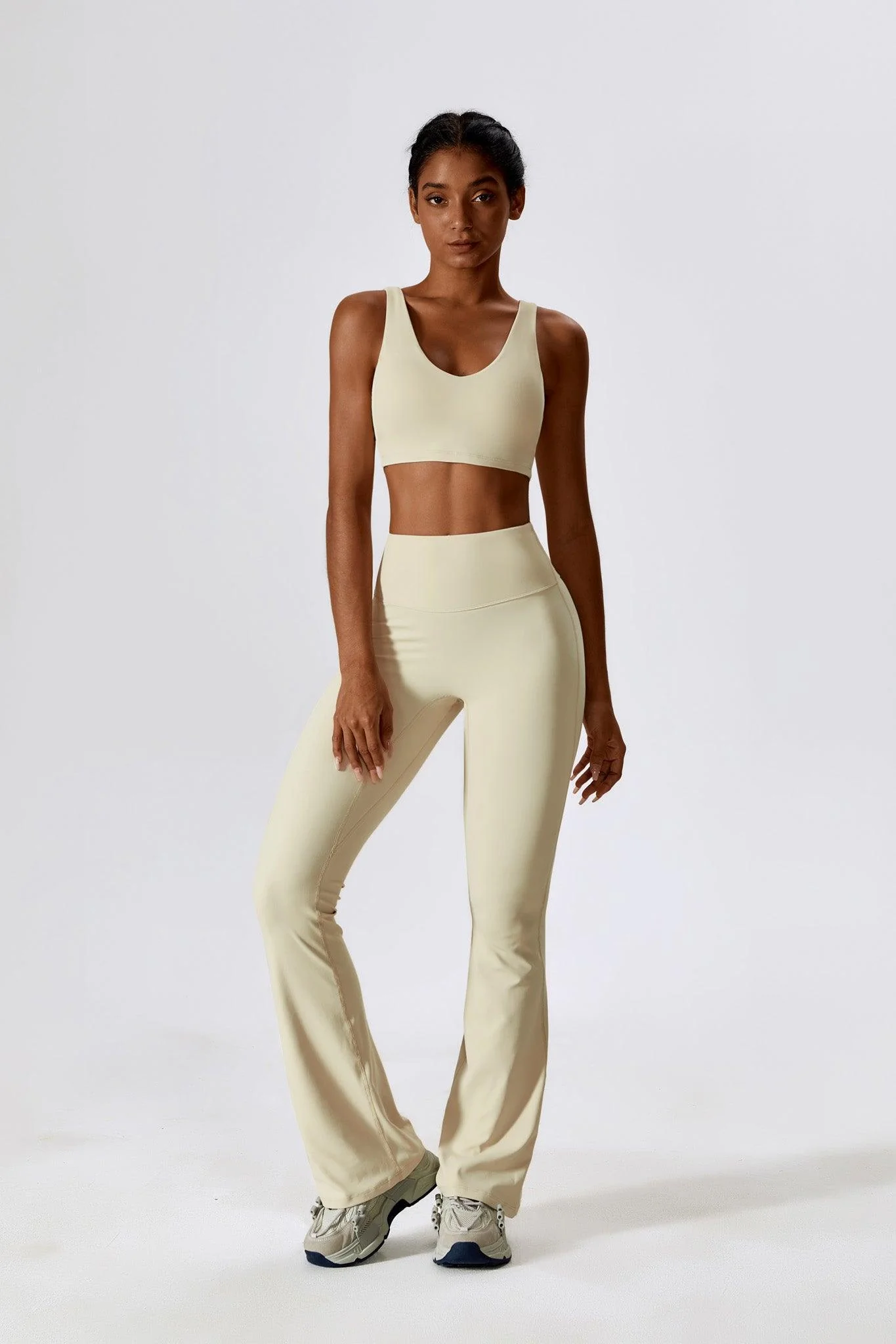 Haven Minimalistic Sports Bra - Cream (FINAL SALE) - Image 4