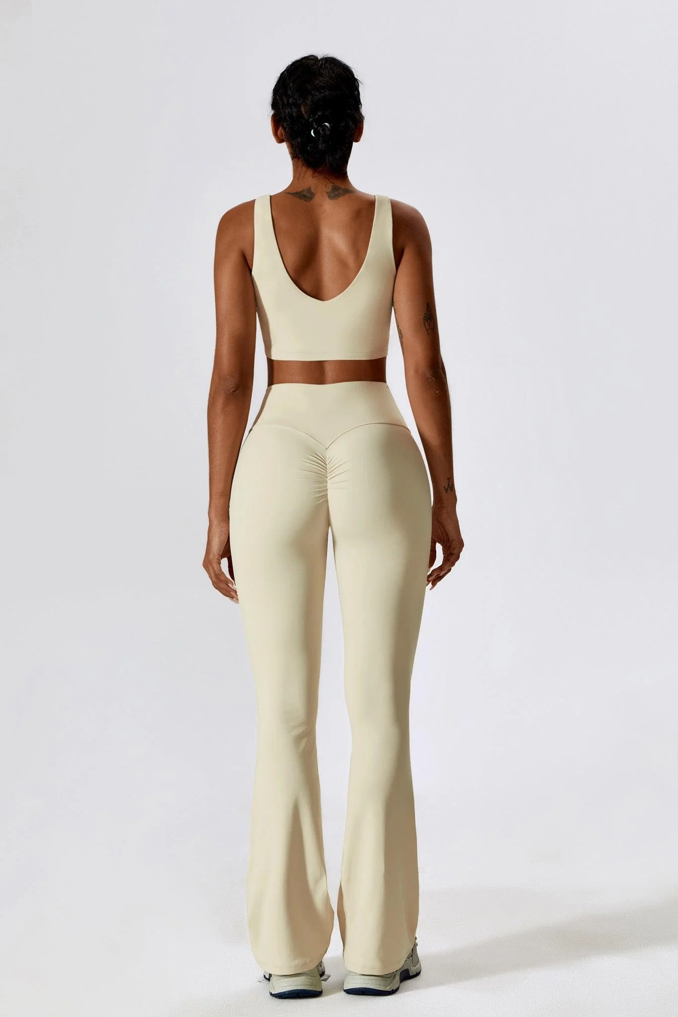 Haven Minimalistic Sports Bra - Cream (FINAL SALE) - Image 5