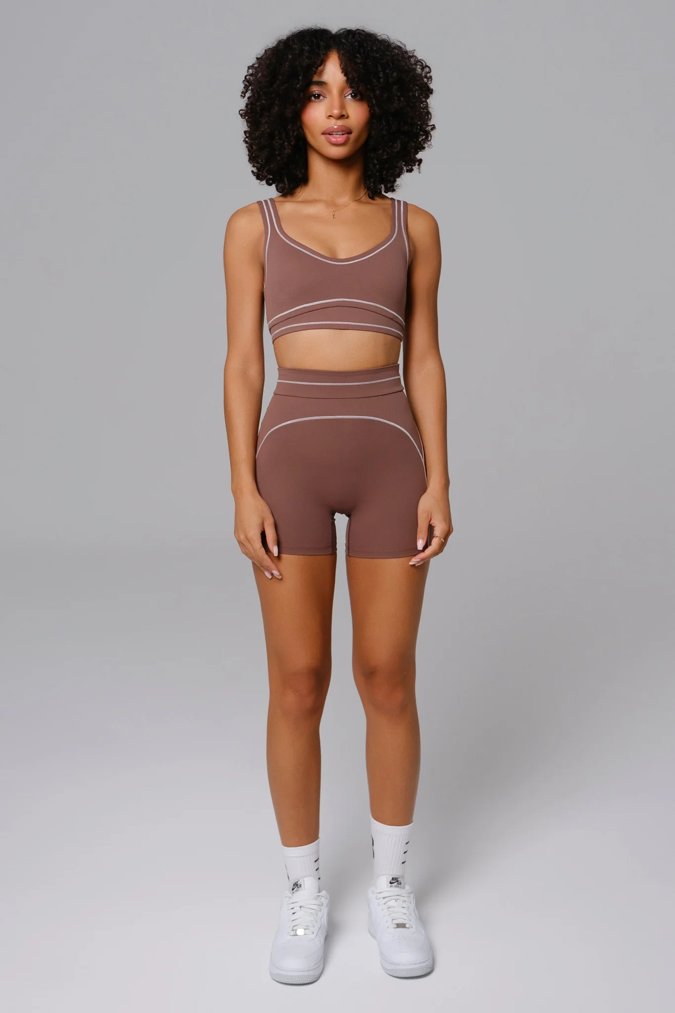 Nadine Shorts Set - Soft Chestnut