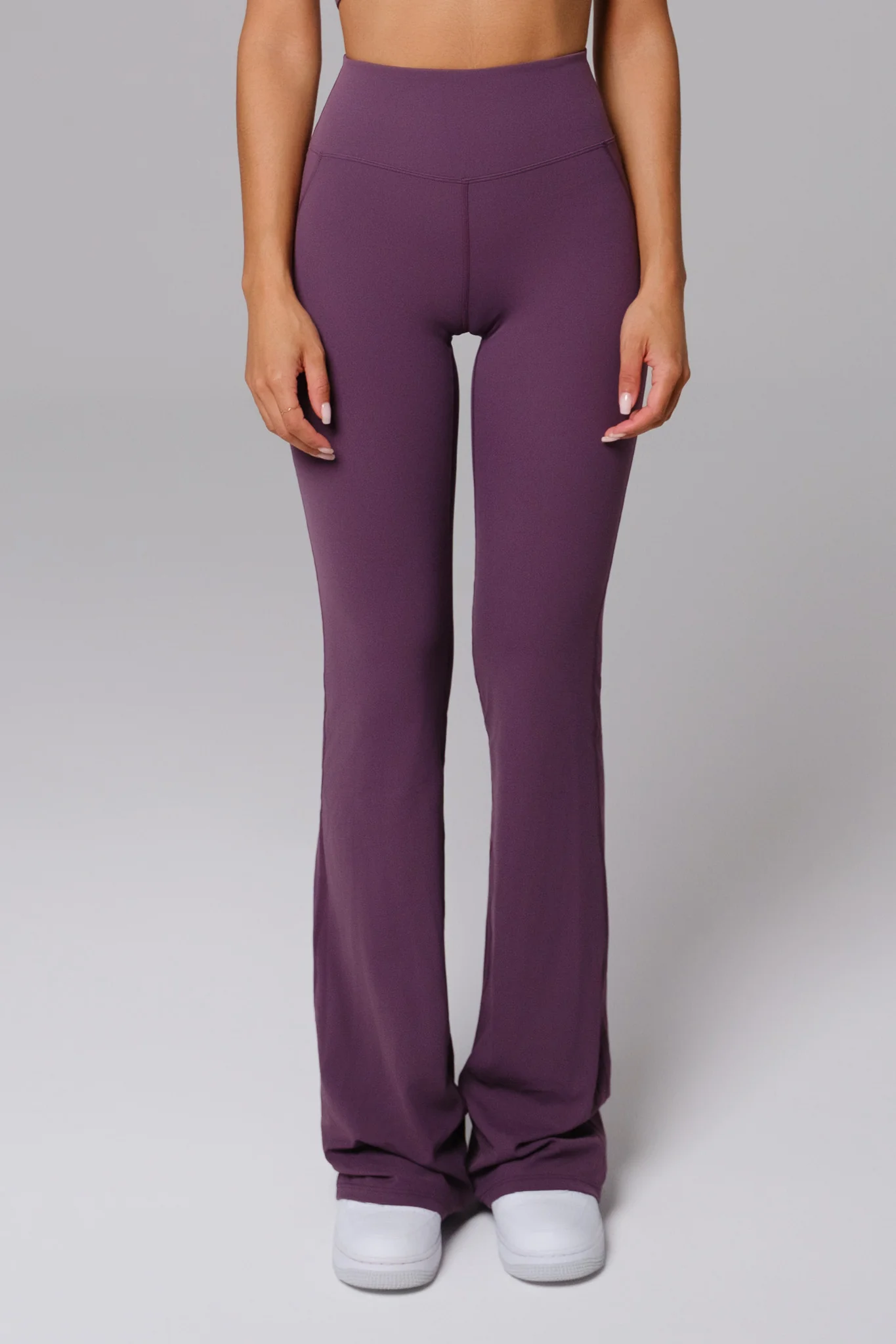 Nicole Flare Leggings - Aubergine - Image 2