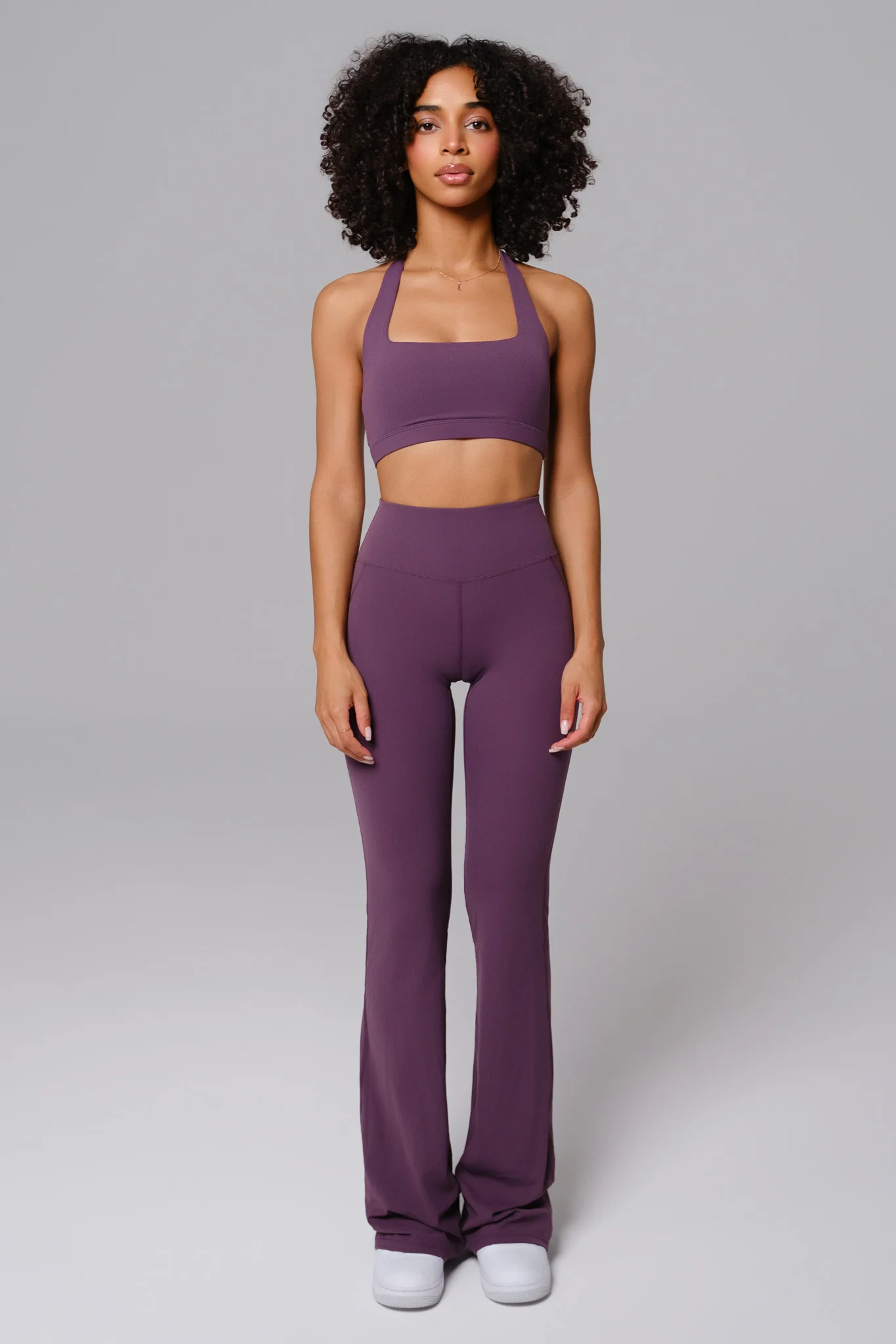 Nicole Flare Leggings - Aubergine - Image 6