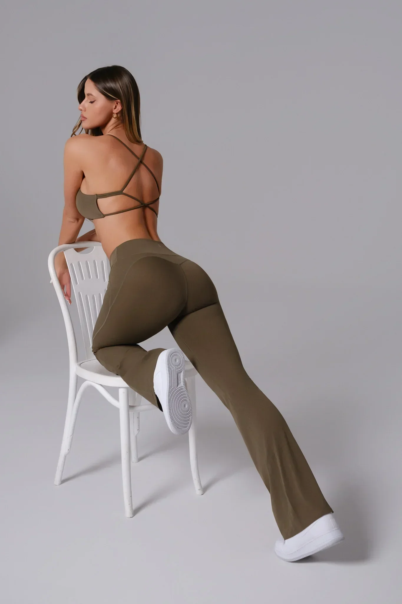Nicole Flare Leggings - Sagewood - Image 6