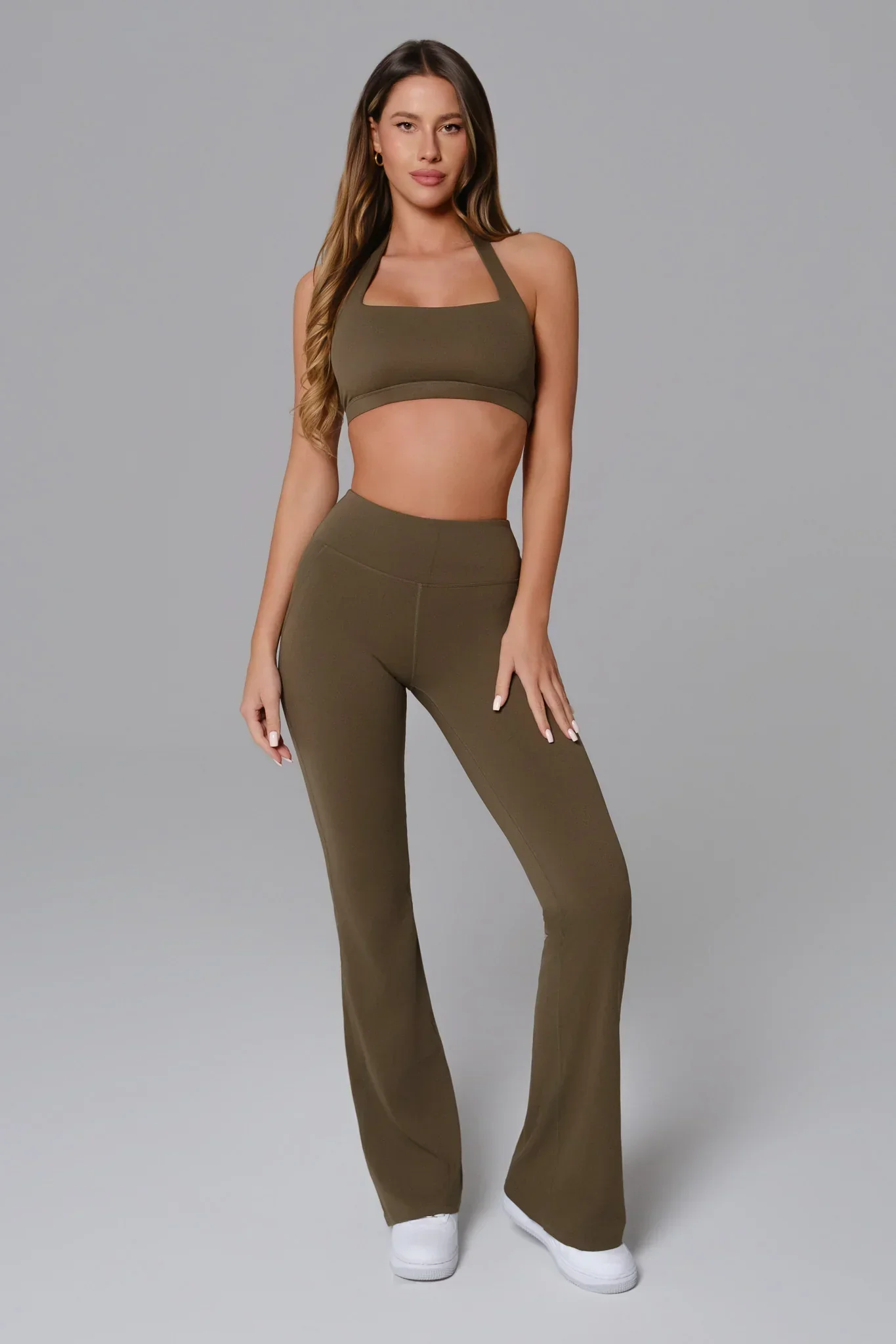 Nicole Flare Leggings - Sagewood - Image 7