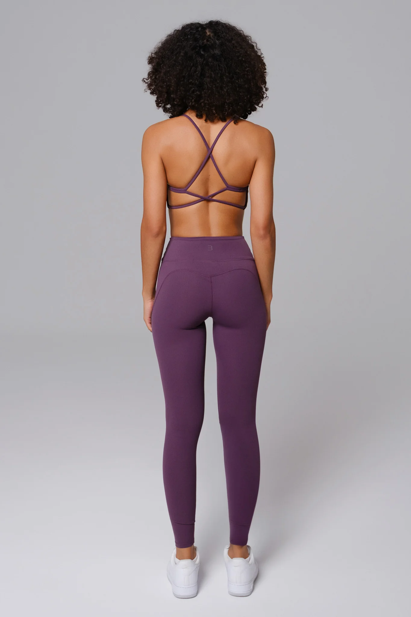 Nicole Strappy Sports Bra - Aubergine - Image 4