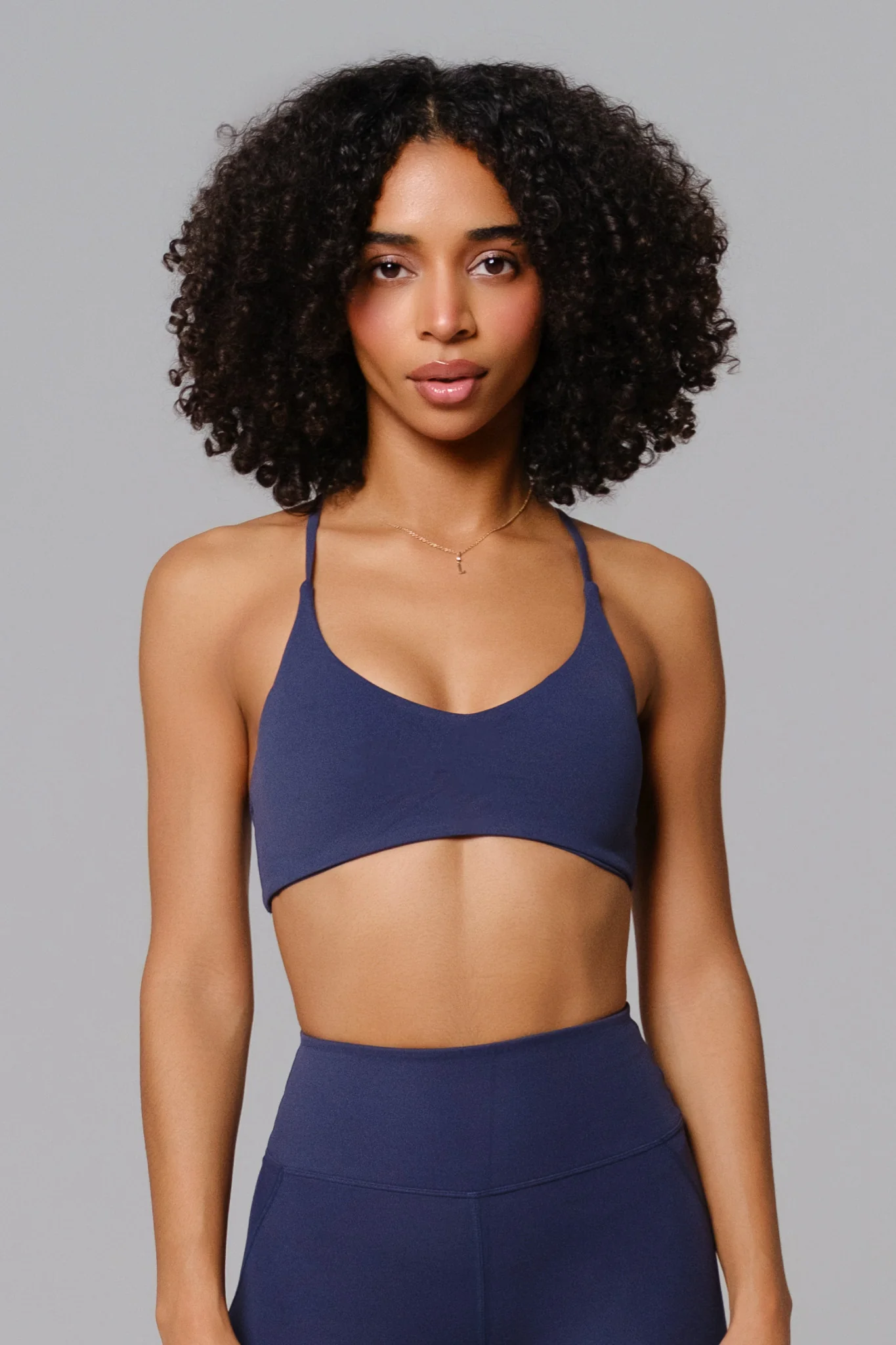 Nicole Strappy Sports Bra - Obsidian Blue - Image 2