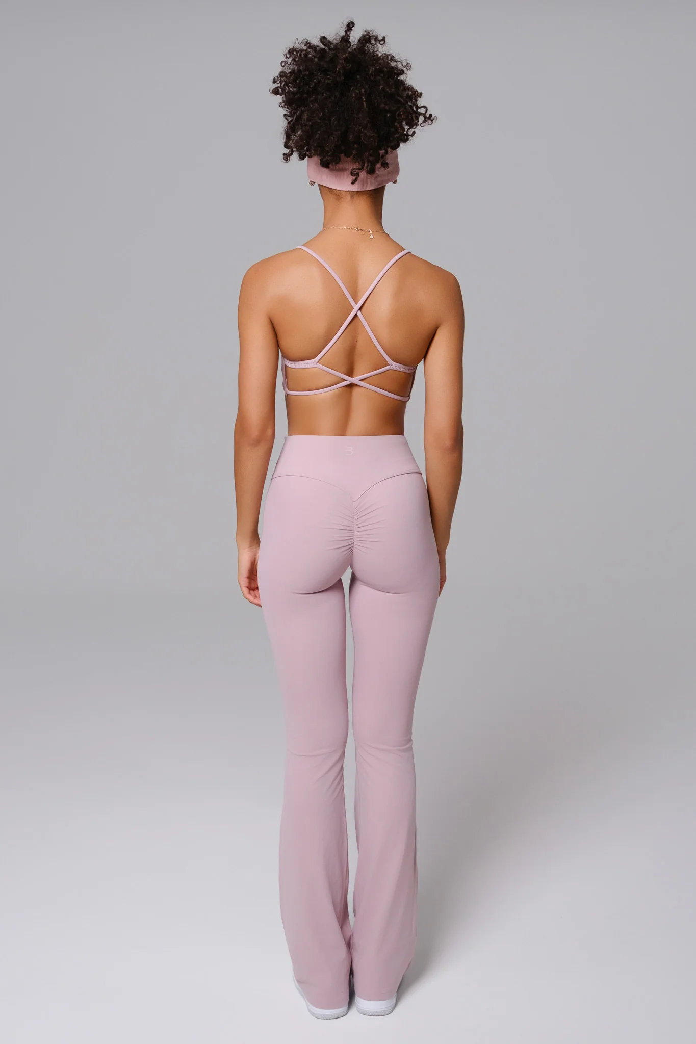 Nicole Strappy Sports Bra - Rose Quartz - Image 6