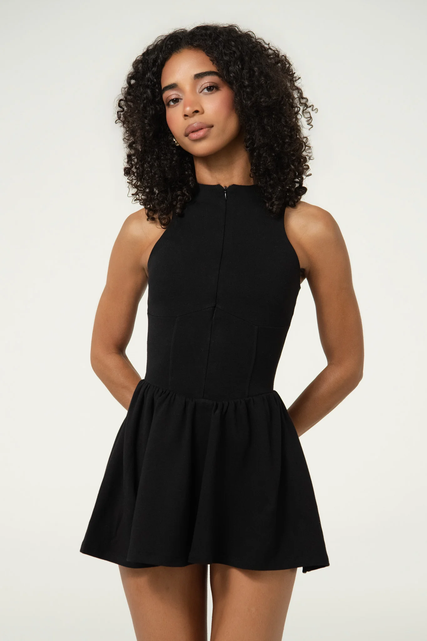 Organic Cotton Tennis Dress - Black - Image 3