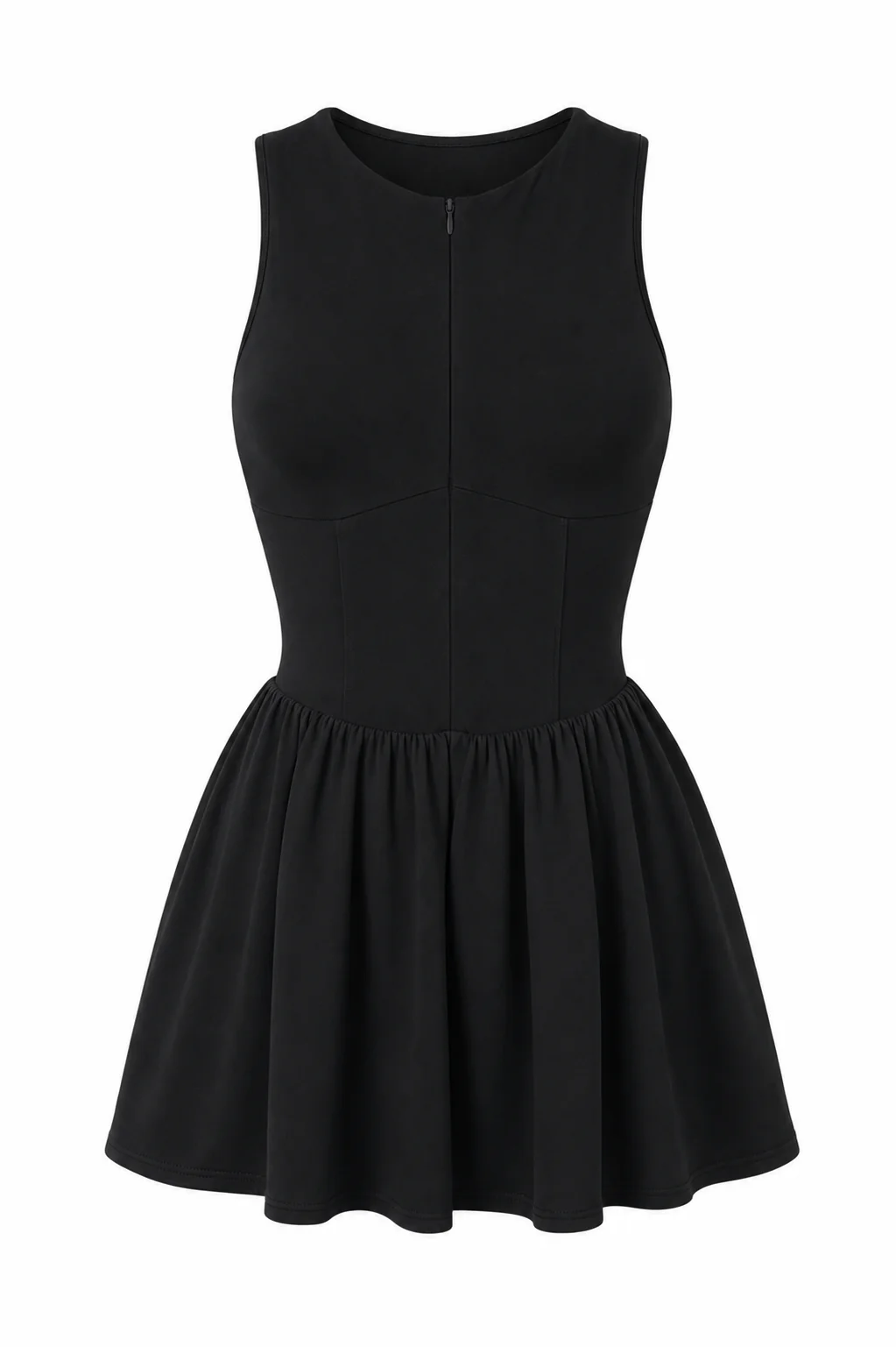 Organic Cotton Tennis Dress - Black - Image 4