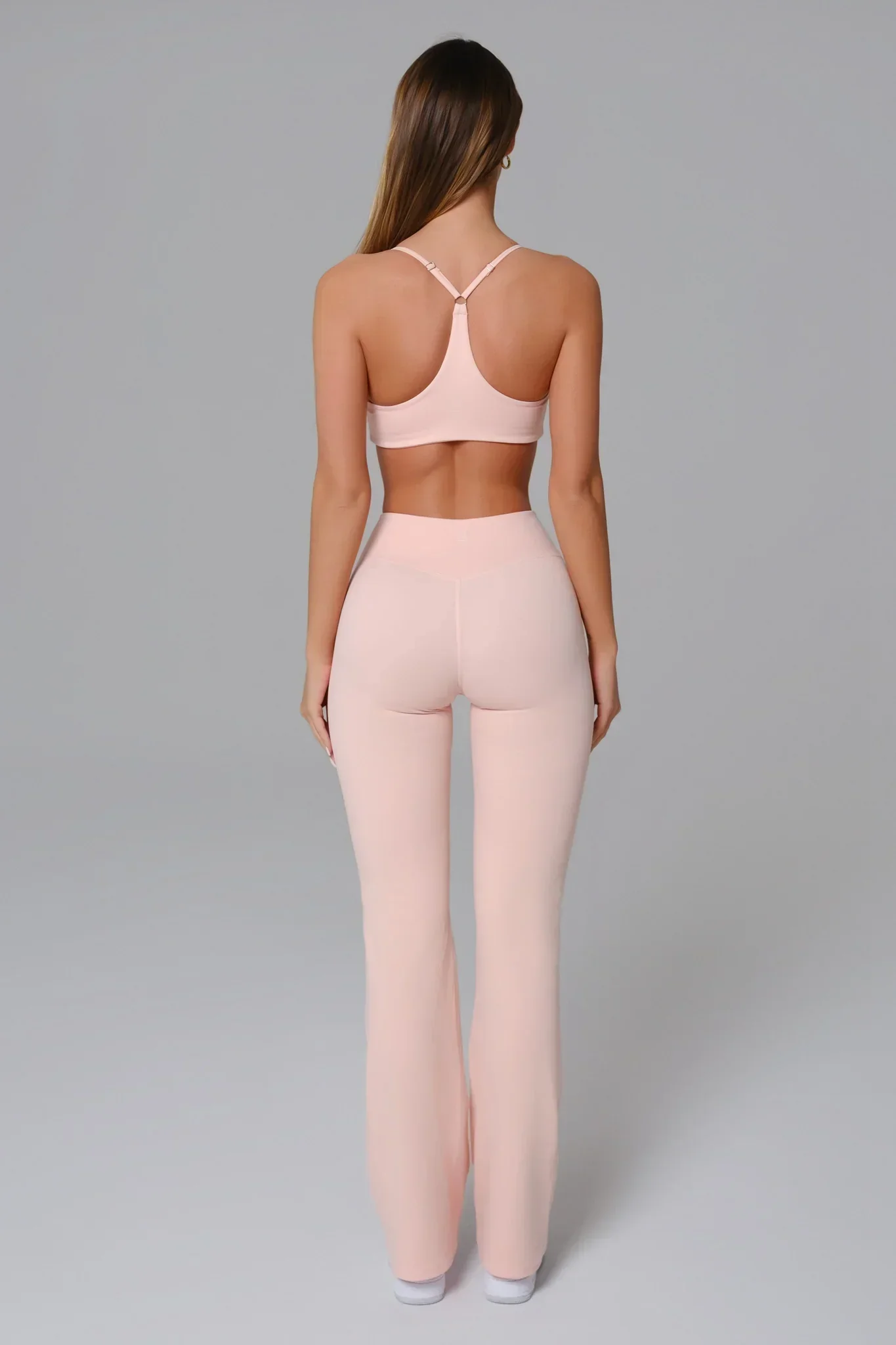 Stacey Flare Leggings - Peach - Image 4
