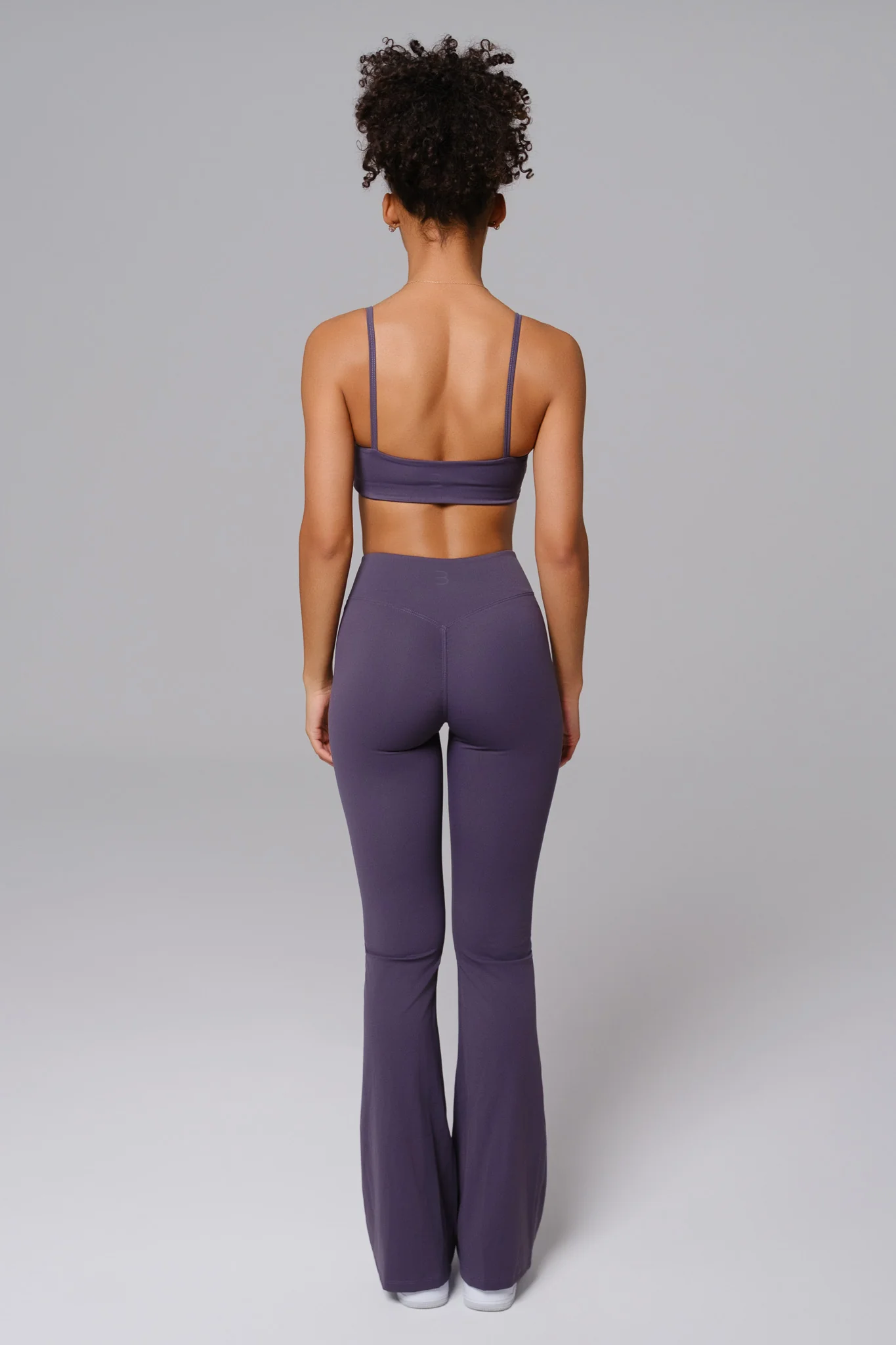 Zoe Flare Leggings - Charcoal Navy - Image 4